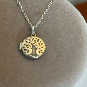 Boma Sterling Silver Tree of Life Locket Pendant Necklace 20.5 inches 4 grams